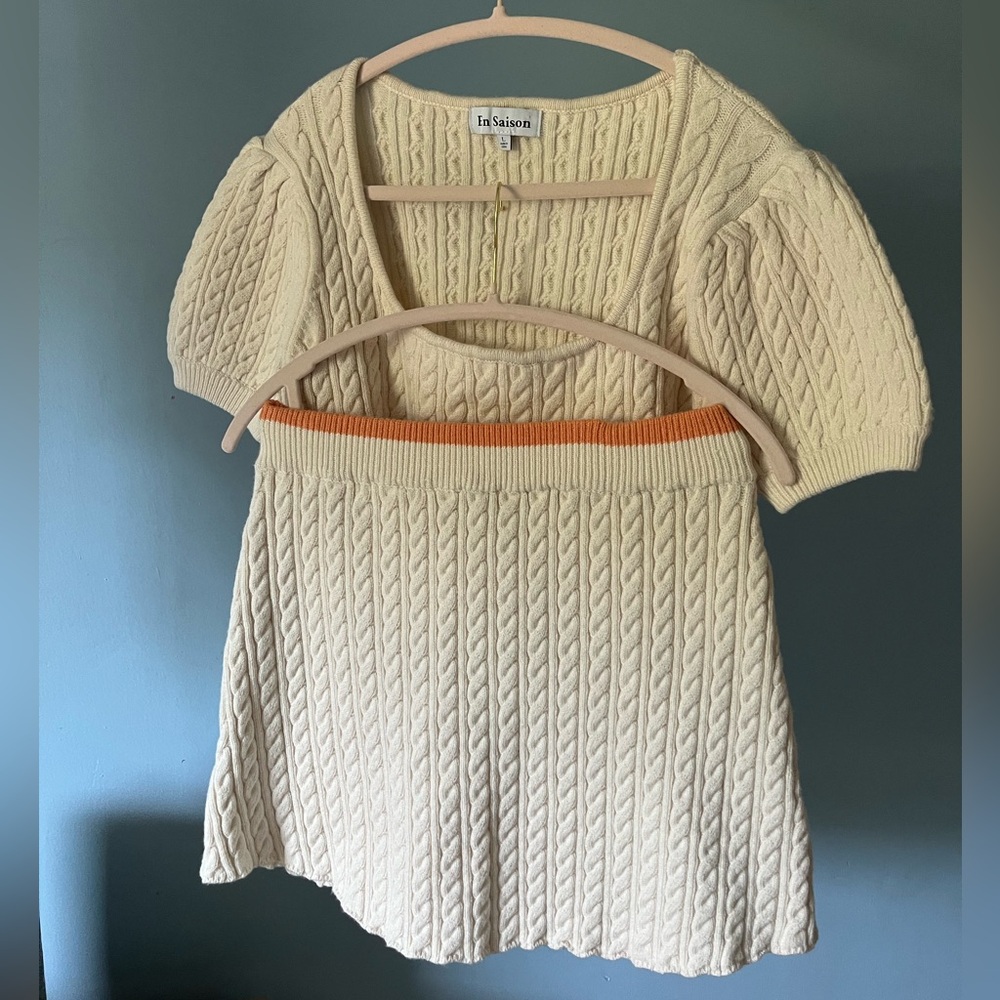 En Saison knit skirt set